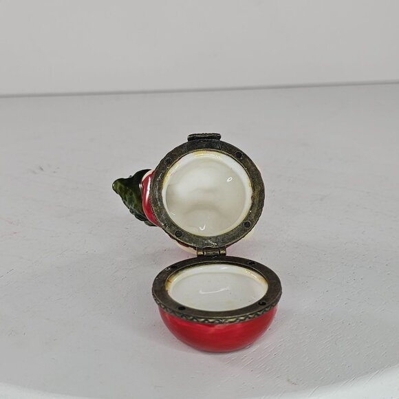 Vintage Santa Claus Trinket Box Ceramic Christmas Decor Holding Tree - Picture 5 of 8